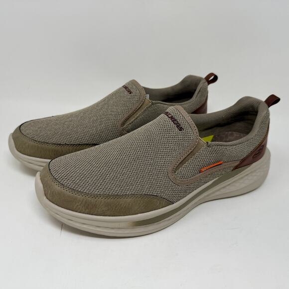 Skechers Brand New W. Box RF Slade Lucan Slip Ons Mens Sz 12 Khaki S-1528 Casual - Picture 6 of 16